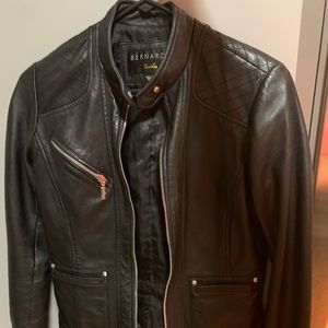 Bernardo leather Moto jacket